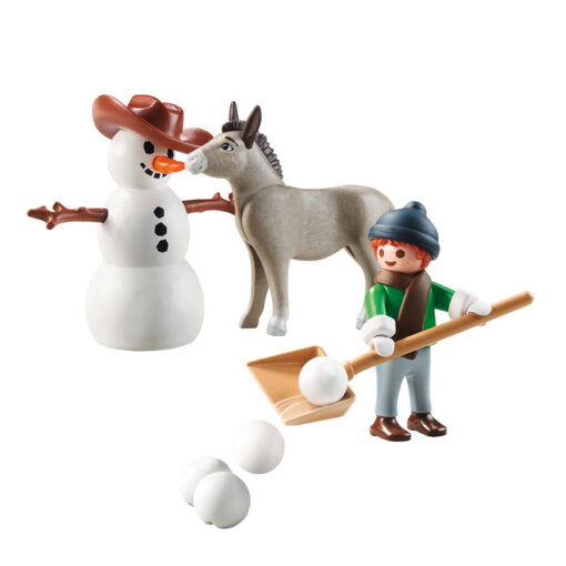Playmobil Παιχνίδια στο χιόνι με τον Σνιπς και τον Σενιόρ Κάροτς (70398)