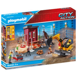 Playmobil Μικρός εκσκαφέας με ερπύστριες και δομικά στοιχεία (70443)