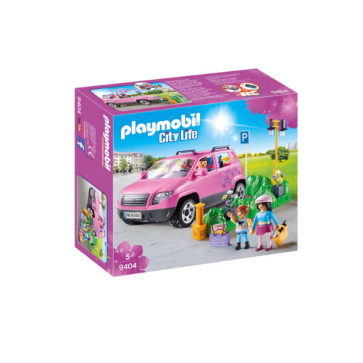 Playmobil Οικογενειακό αμάξι και υπαίθριος χώρος στάθμευσης (9404)