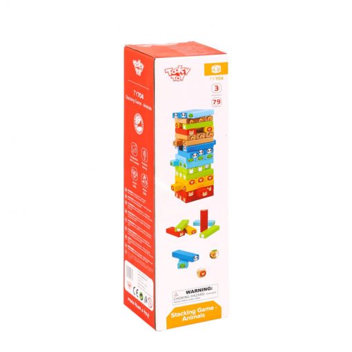 Tookey Toy Ξυλινο Παιχνιδι Στοιβαξης & Ισορροπιας - Ζωακια (TY704)