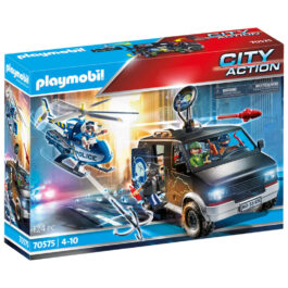 Playmobil Αστυνομικό Ελικόπτερο Και Ληστές Με Βαν (70575)