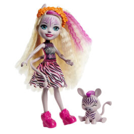 Mattel Enchantimals Κούκλα Και Ζωάκι Zadie Zebra Και Ref (FNH22-GTM27)