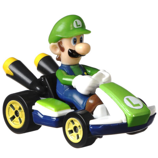 Mattel Hot Wheels Super Mario Kart Αυτοκινητάκι Luigi (GBG25-GLP37)