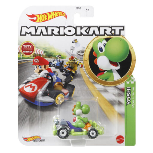Mattel Hot Wheels Super Mario Kart Αυτοκινητάκι Yoshi (GBG25-GRN19)