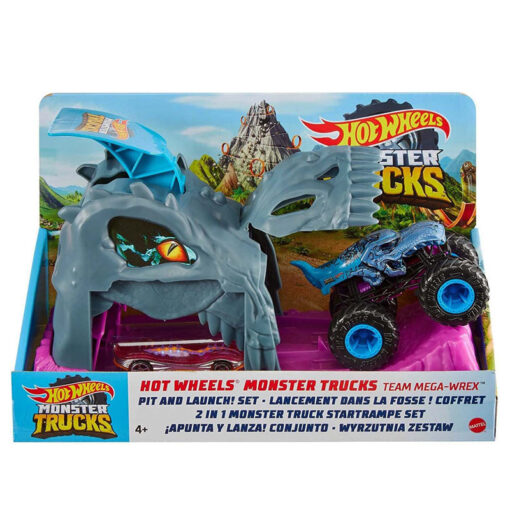Mattel Hot Wheels Monster Trucks Σετ Παιχνιδιού Εκτοξευτές (GKY01-GVK00)
