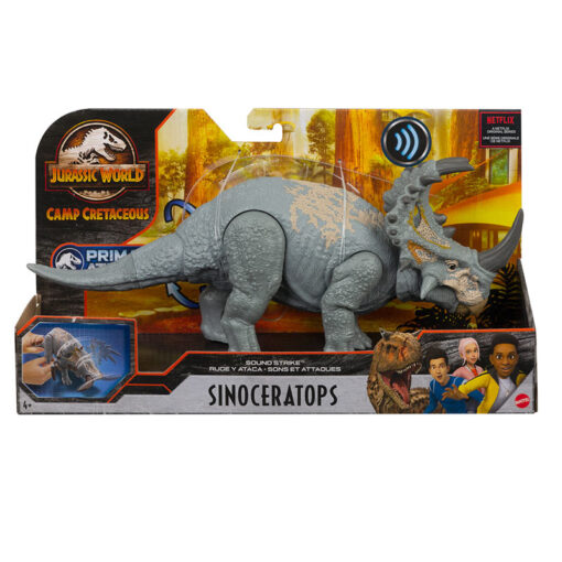 Mattel Jurassic World Sound Strike Sinoceratops Δεινόσαυρος Με Κινούμενα Μέλη Και Ήχους (GJN64-GMC98)