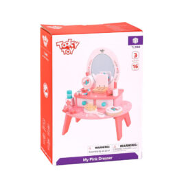 Tooky Toy Ξύλινη Τουαλέτα Ομορφιάς Ροζ (TL098A)