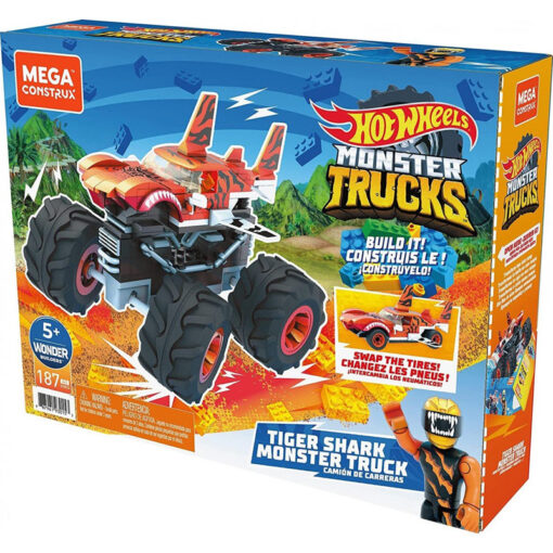 Mattel Mega Bloks Hot Wheels Monster Trucks Οχήματα 187 Τμχ  (GVM14)