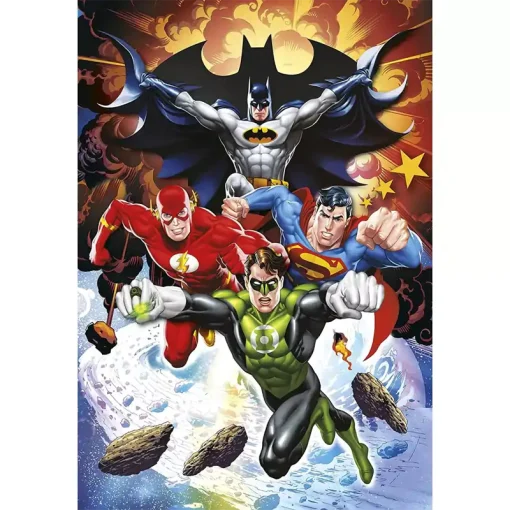 Clementoni Παζλ Supercolor Dc Comics Justice League-104 Pieces (1210-25723)