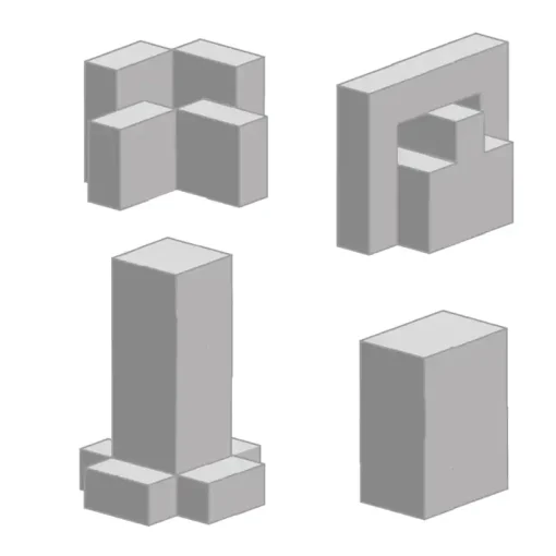 MathV Επιτραπέζιο Πολύχρωμος Κύβος 3D Cube Blocks (Z1026J)