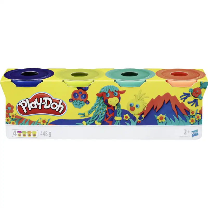 Hasbro Play-Doh Wild Color Pack 4 Βαζάκια (B5517-E4867)