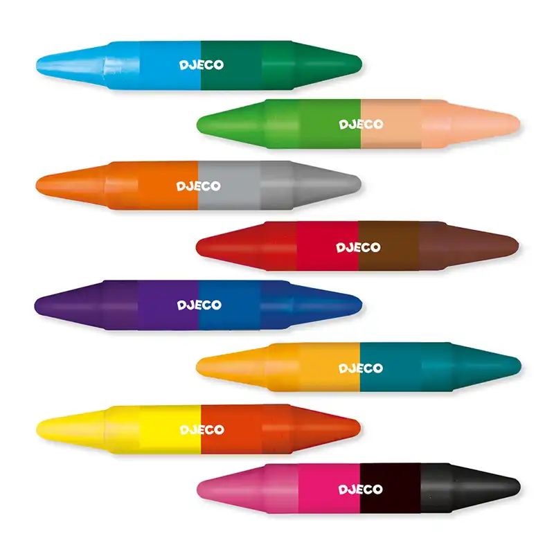 Djeco 8 Διπλές Κηρομπογιές – 16 Χρώματα (08874)