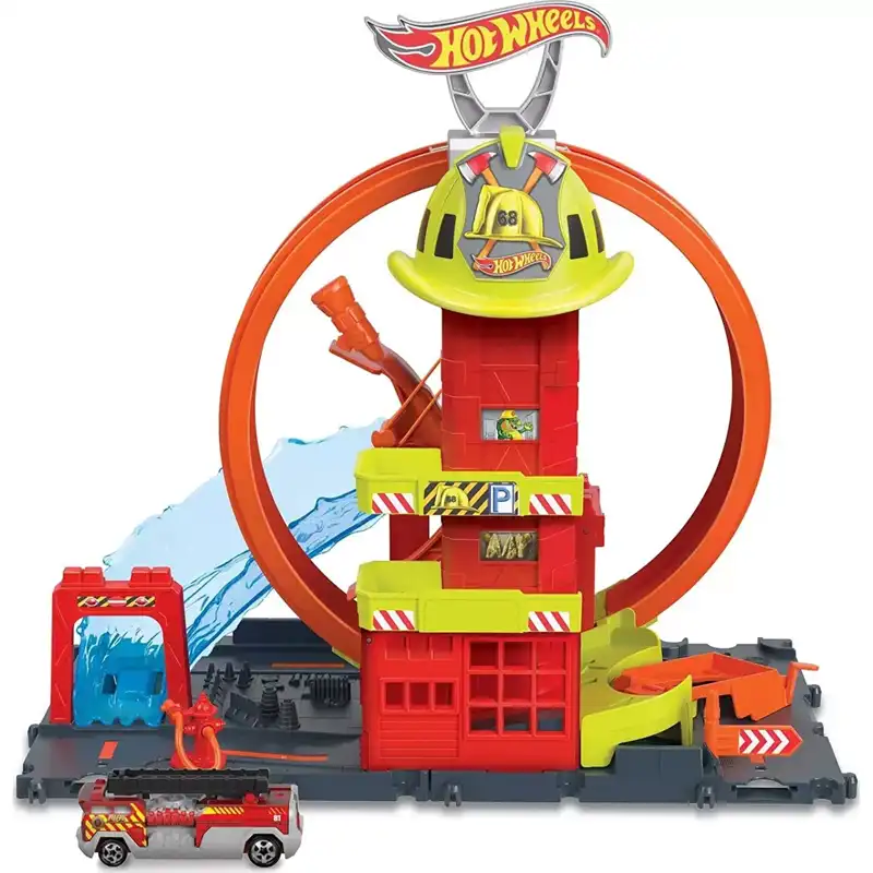 Mattel Hot Wheels City Πίστα Πυροσβεστικός Σταθμός (HKX41)