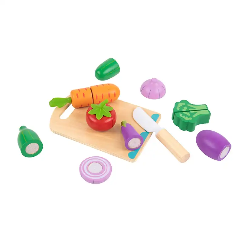 Tooky Toy Ξύλινο Παιχνίδι Κοπής Λαχανικών (TK112)