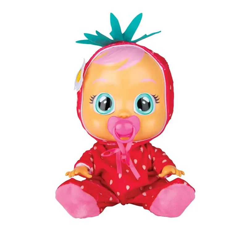 AS Company Λαμπάδα Cry Babies Κλαψουλίνια Tutti Frutti Ella – Διαδραστική Κούκλα Φράουλα – Αληθινά Δάκρυα (4104-93812)