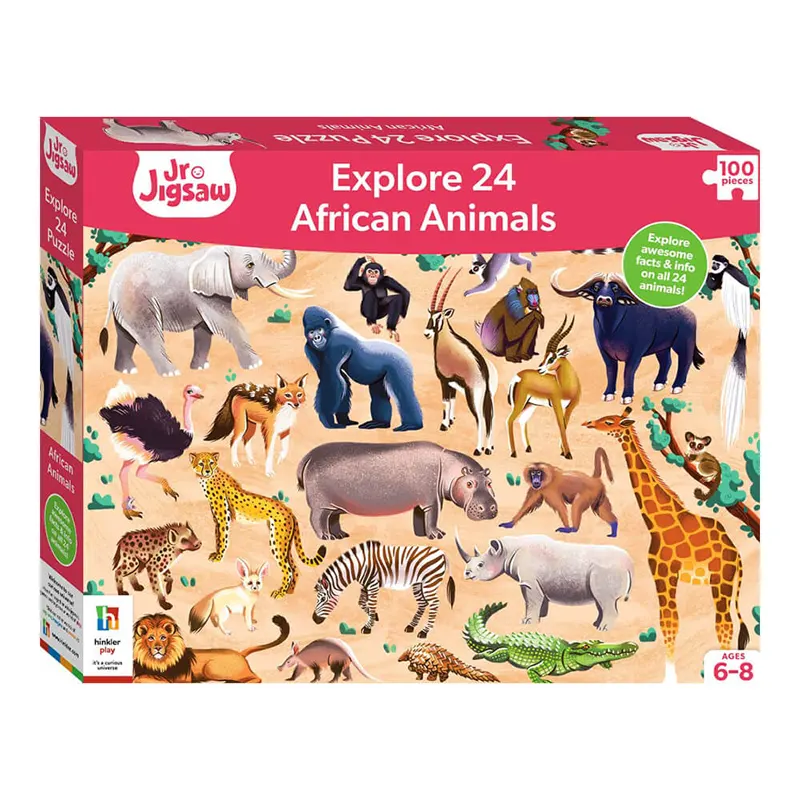 Hinkler Junior Jigsaw Explore 24: African Animals (JJE-1)