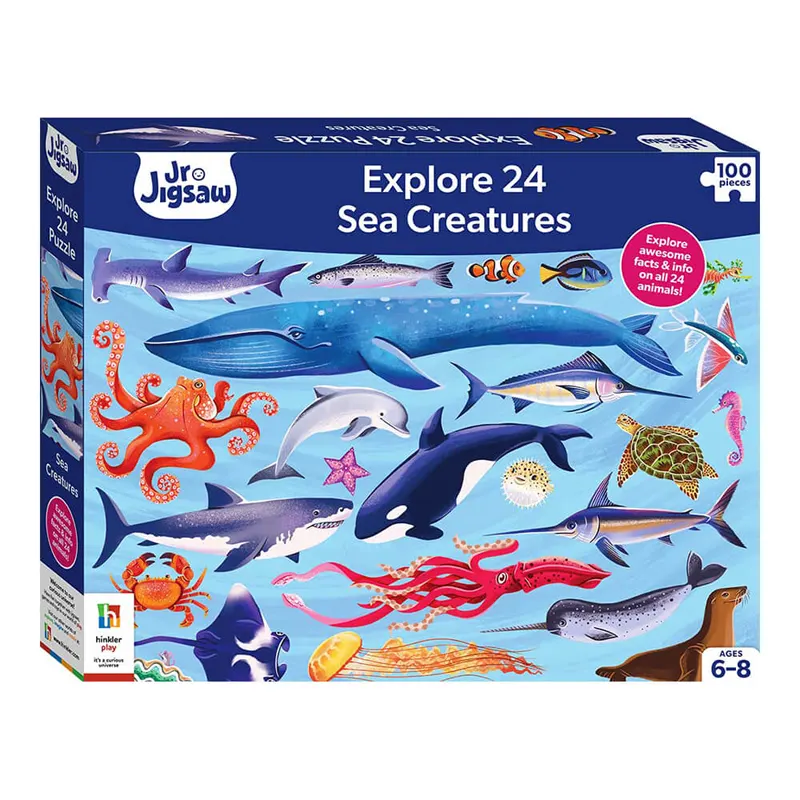 Hinkler Junior Jigsaw Explore 24: Sea Creatures (JJE-3)
