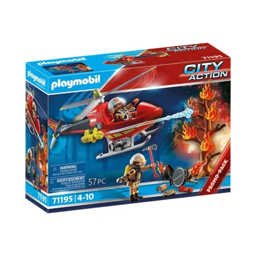 Playmobil Ελικόπτερο Πυροσβεστικής (71195)