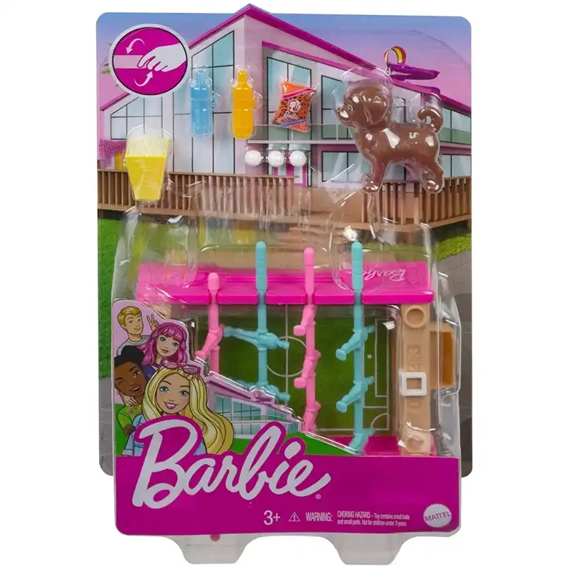 Mattel Barbie Έπιπλα Playset Με Σκυλάκι GRG75 (GRG77)