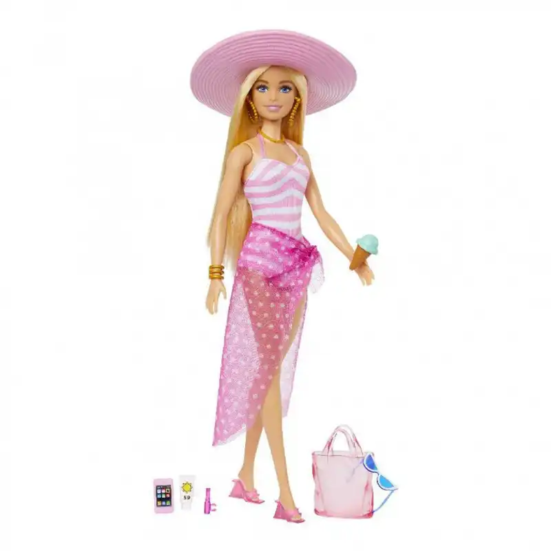 Mattel Barbie Κούκλα Beach Glam Με Αξεσουάρ (HPL73)
