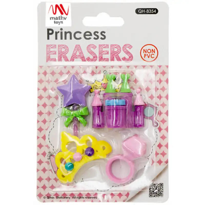 MathV Σβήστρες Fancy Eraser Set: Princess (QH-8354)