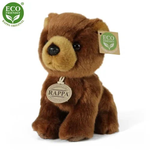 Rappa Λούτρινη Καφέ Καθιστή Αρκούδα 18 εκ. Eco-Friendly (221598)