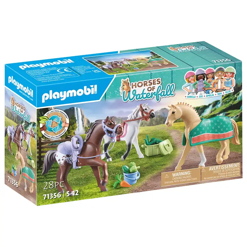 Playmobil Τρία Άλογα Με Αξεσουάρ (71356)