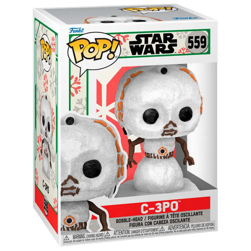 Funko Pop! Disney Star Wars: Holiday – C-3PO (SNWMN) #559 Bobble-Head Vinyl Figure (77843)