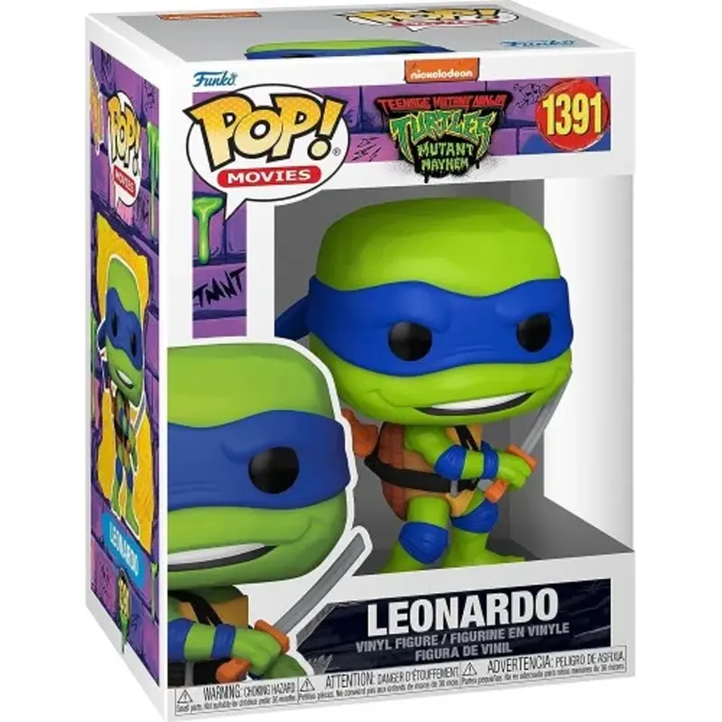 Funko Pop! Movies: Teenage Mutant Ninja Turtles Mutant Mayhem – Leonardo #1391 Vinyl Figure (83763)