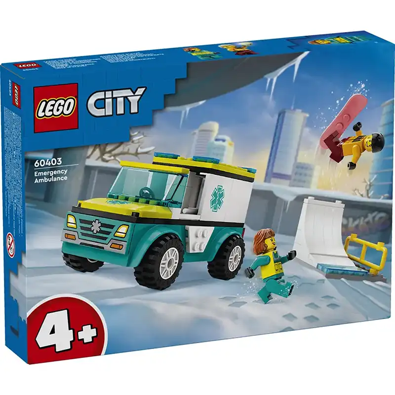 Lego City Emergency Ambulance & Snowboarder (60403)