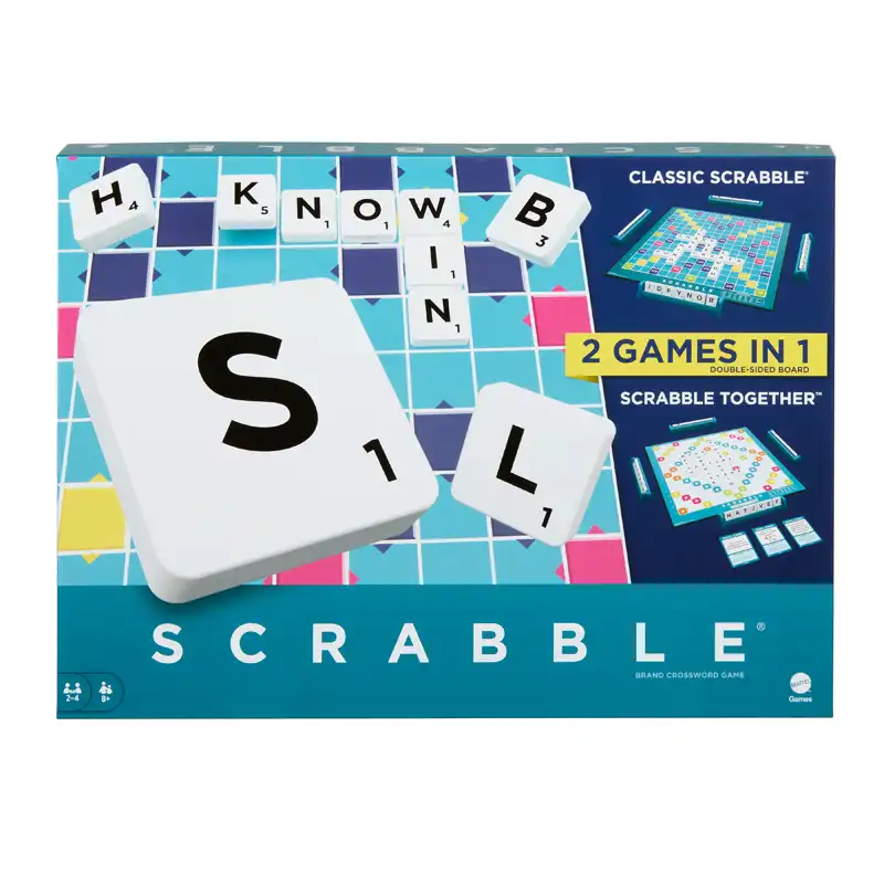 Mattel Επιτραπέζιο Νέο Scrabble 2 σε 1 (HXW06)