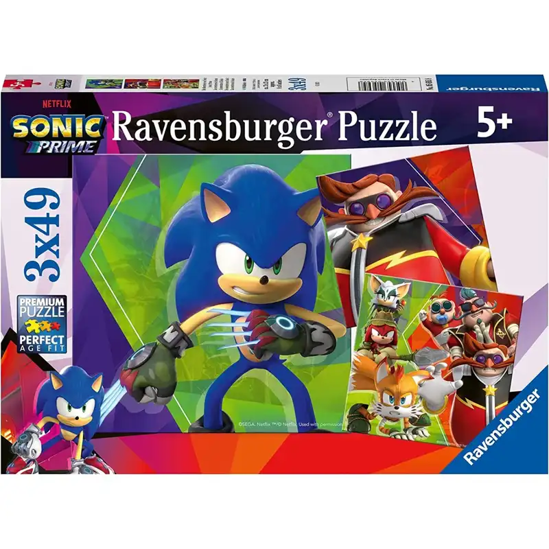 Ravensburger Παζλ 3X49 Τεμ. Sonic (05695)