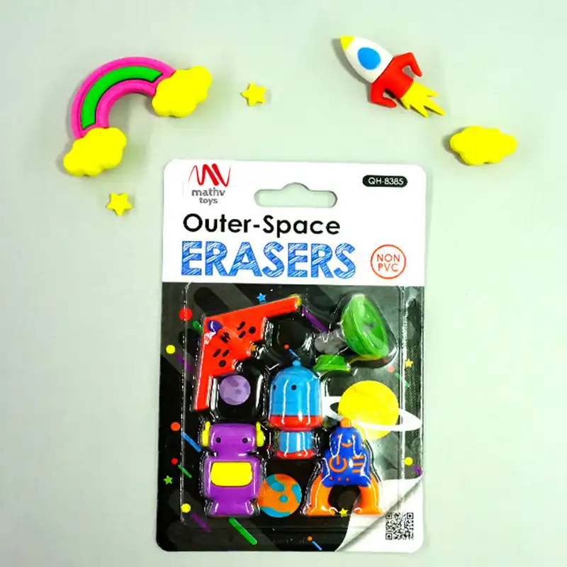 MathV Fancy Eraser Set: Outer Space Traveller (QH-8385)