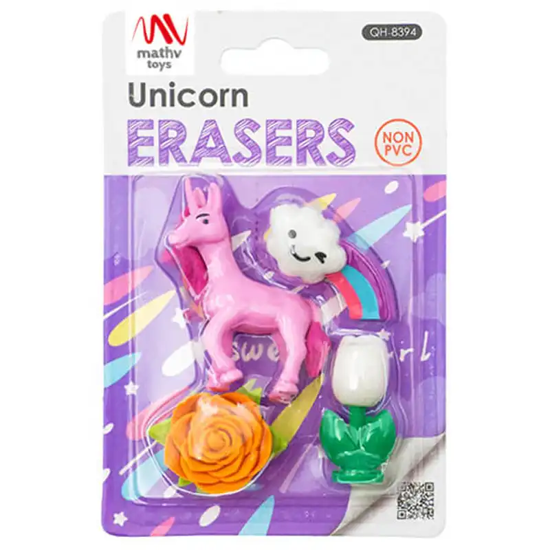 MathV Fancy Eraser Set: Unicorn (QH-8394)