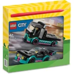Lego Λαμπάδα City Race Car & Car Carrier Truck (60406)