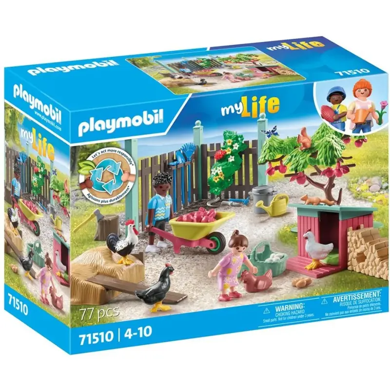 Playmobil Κήπος Εξοχικού Σπιτιού Με Κοτέτσι (71510)