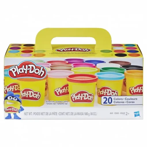 Hasbro Βαζάκια Πλαστελίνης Play-Doh Super Color (Συσκευασία 20 Τεμαχίων) (A7924)